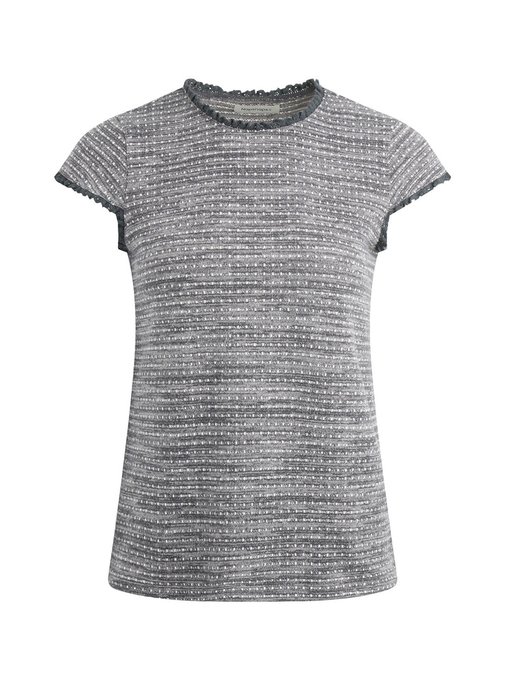 Stripe Lace Edge Top (2color)