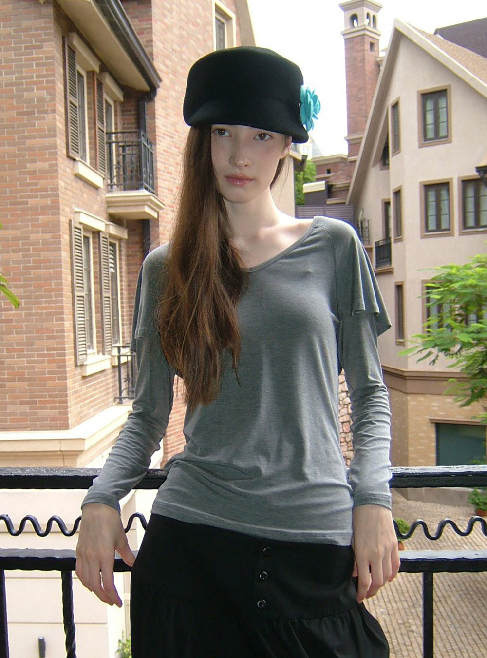 Cape Layered Sleeve Top