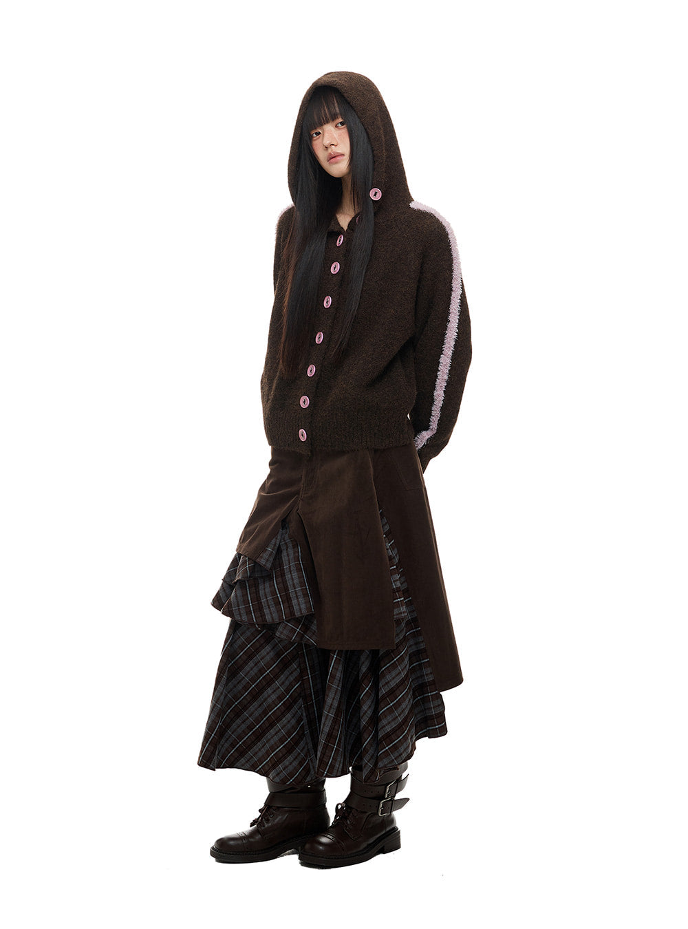 Button Up Knit Hoodie Cardigan (2color)