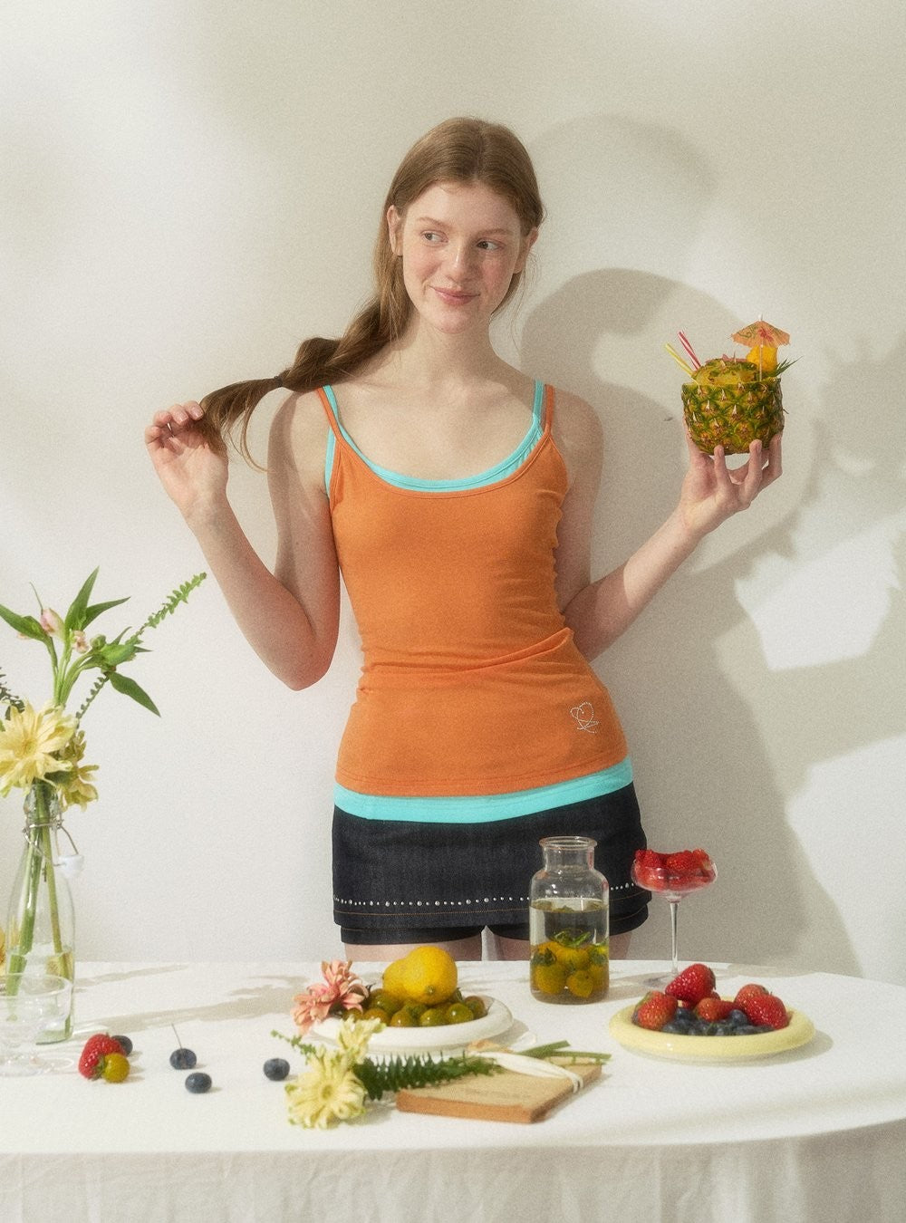 Radiant Strap Tank Top (2color)