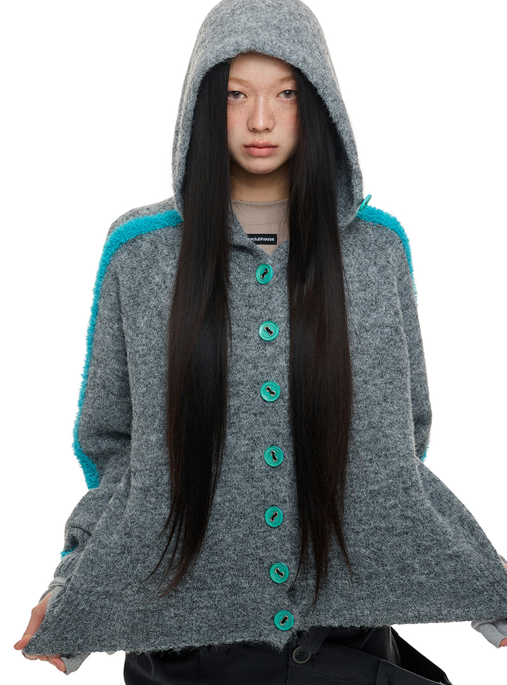 Button Up Knit Hoodie Cardigan (2color)
