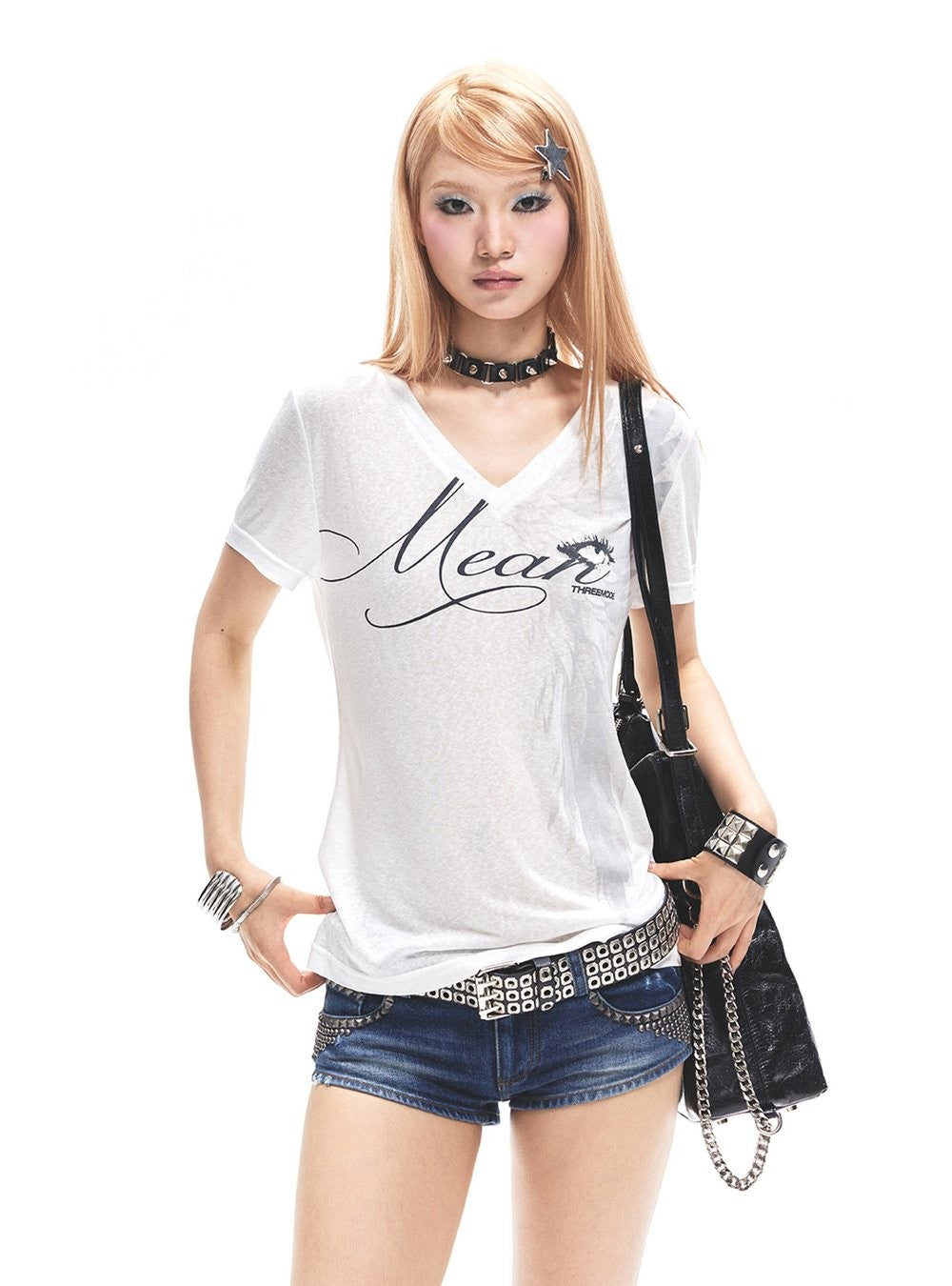 Slant Script Print Top