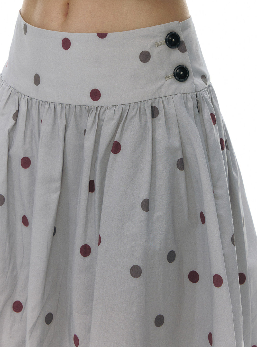Cold Ash Dot Flare Skirt