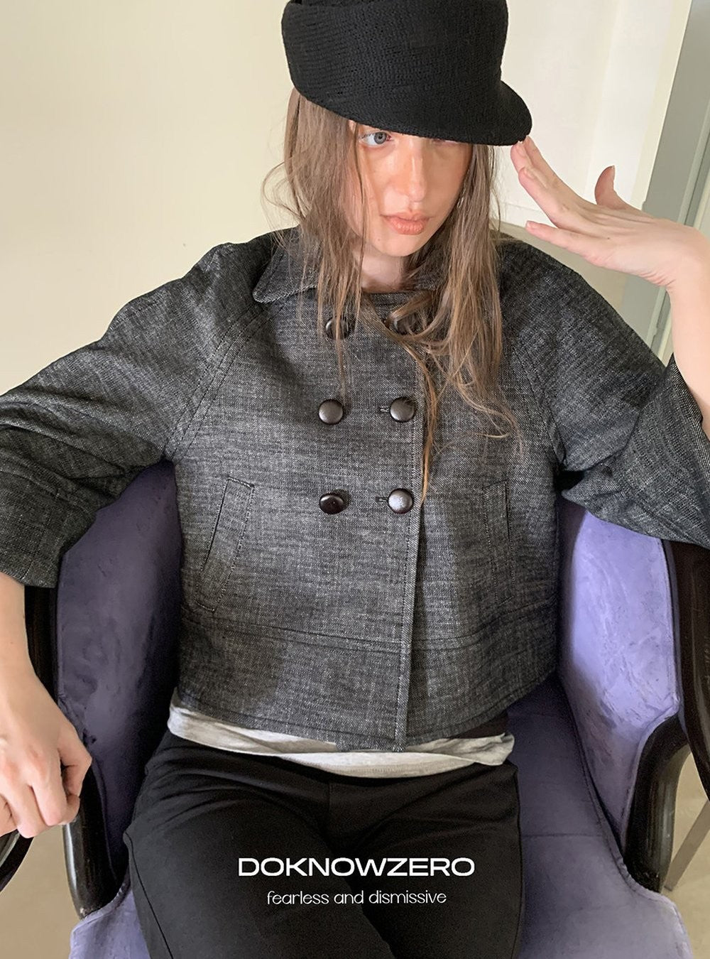Structured Cuff Crop Jacket