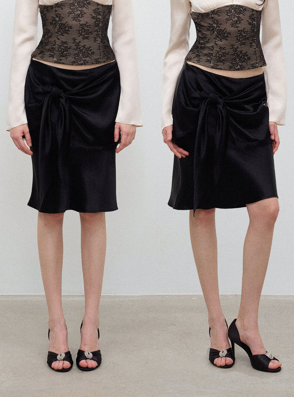 Acetate Wrap Mini Skirt