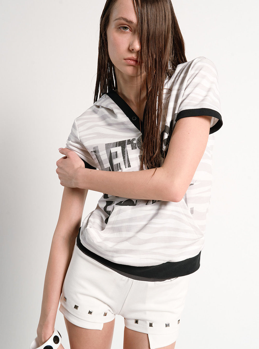 Hightclub Zebra Hood Top