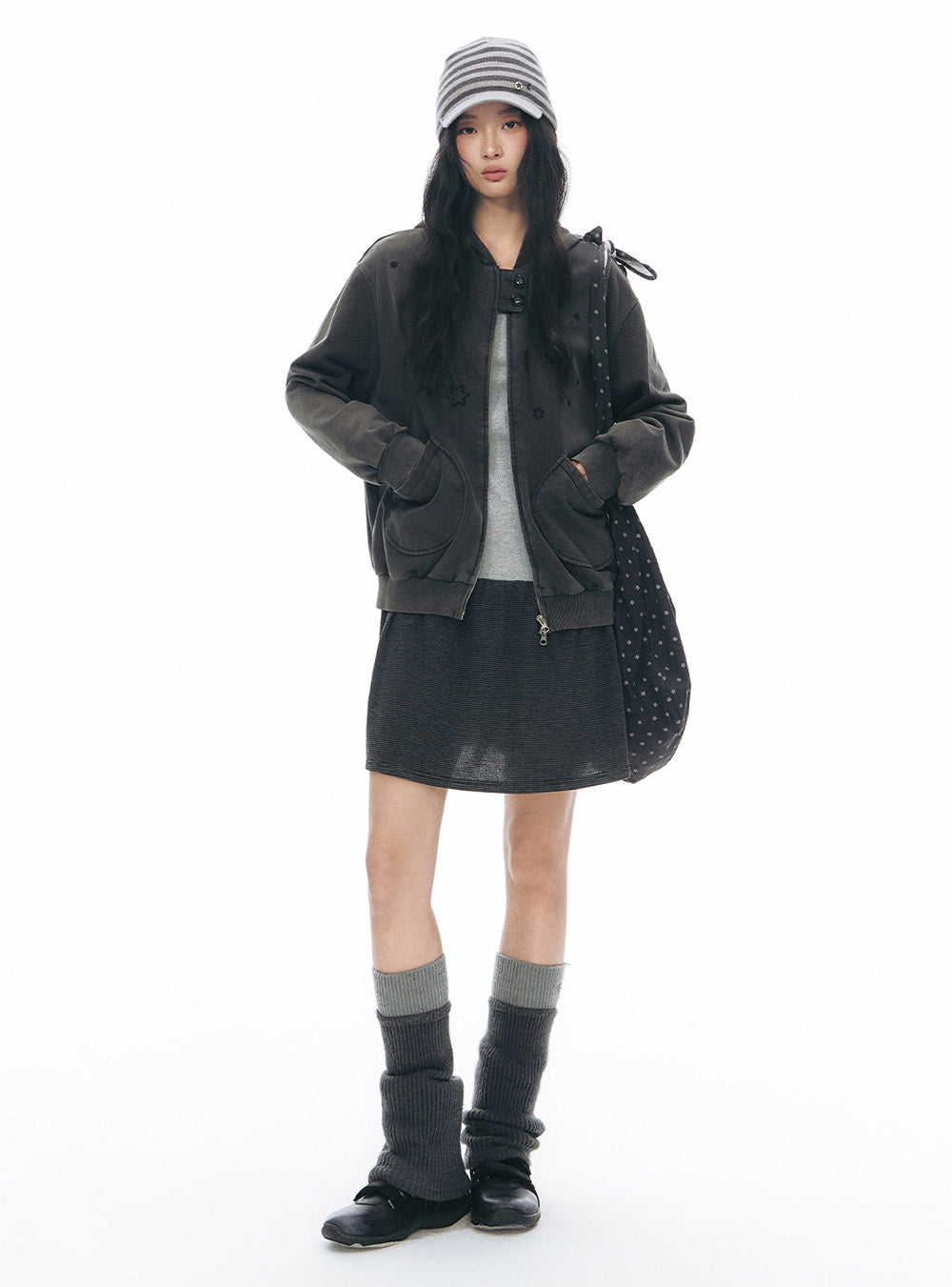 Contrast Panel Knit Dress