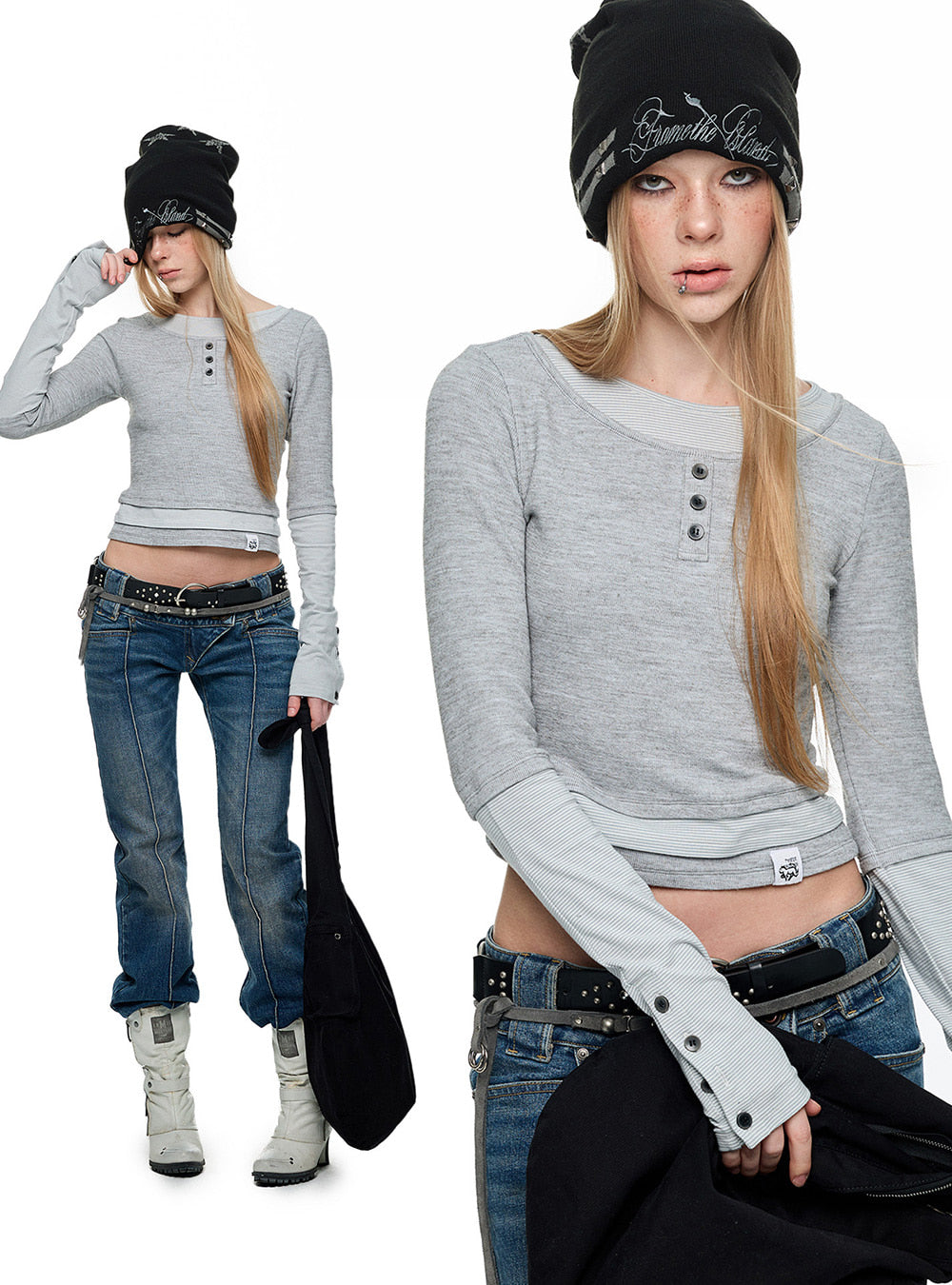 Layered Contrast Wool Base Top (2color)