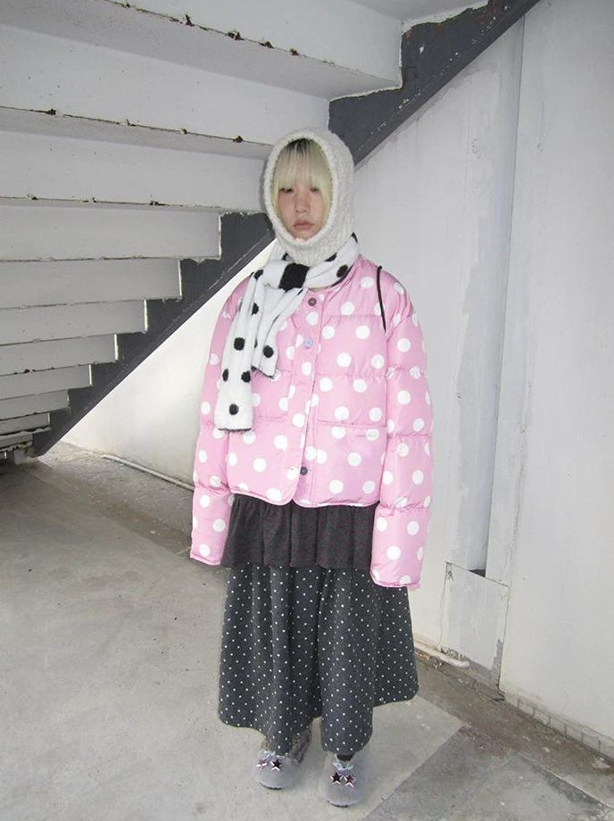 3months |  COLOR COLLISION POLKA DOT JACKET【ID:TN00024】
