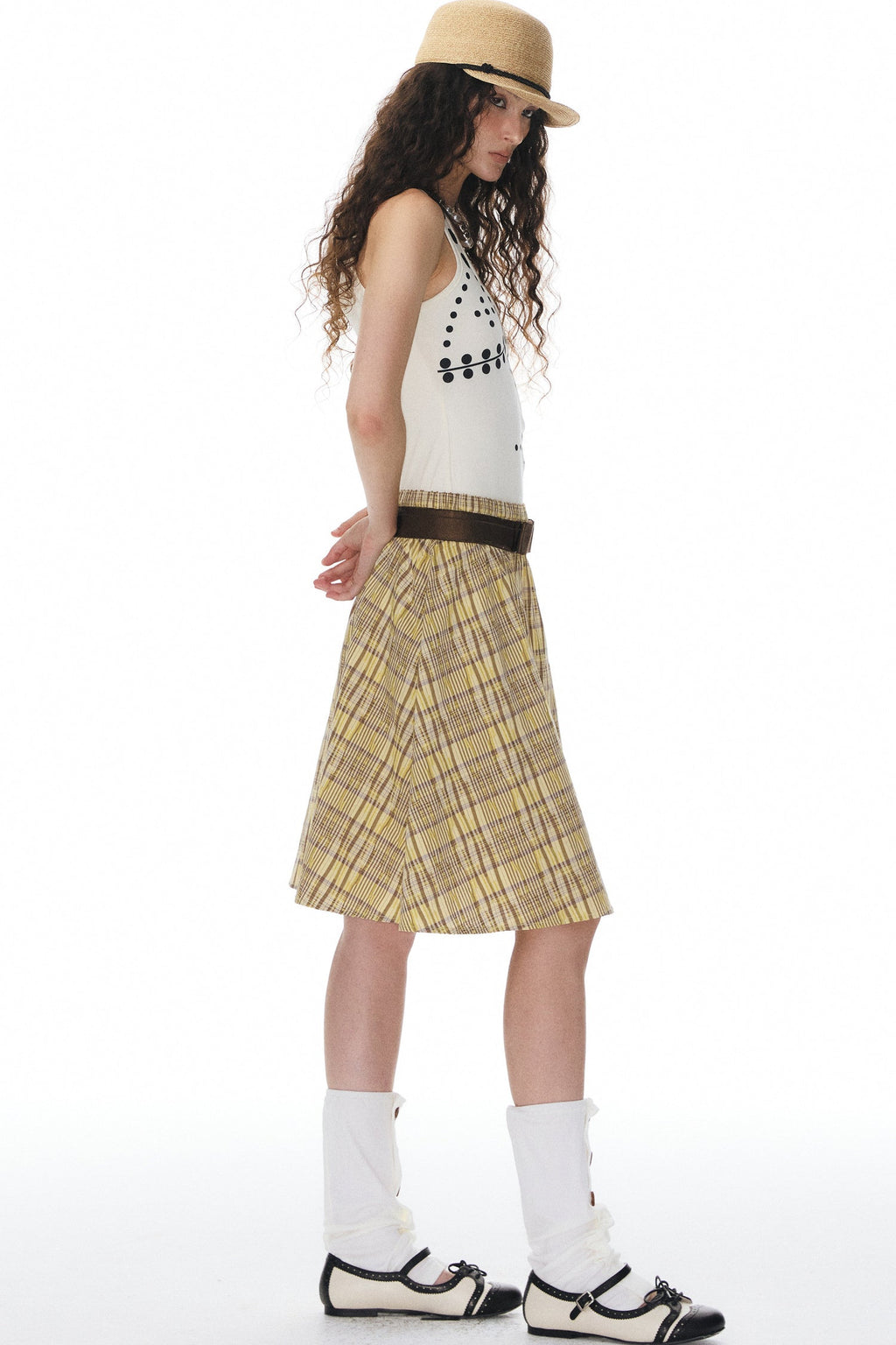 Polka Dot Knit Tank Top