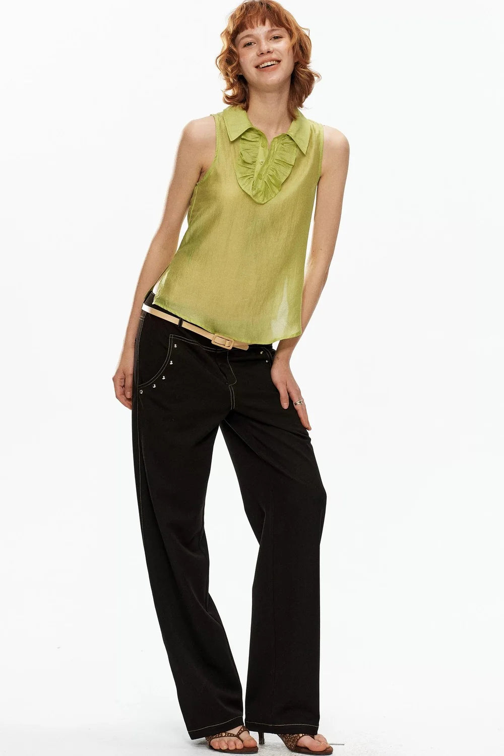 Fruit Green Lace Vest