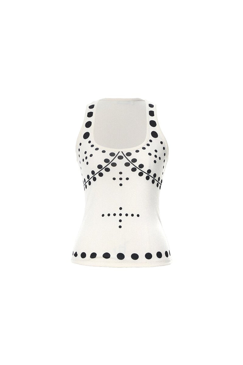 Polka Dot Knit Tank Top
