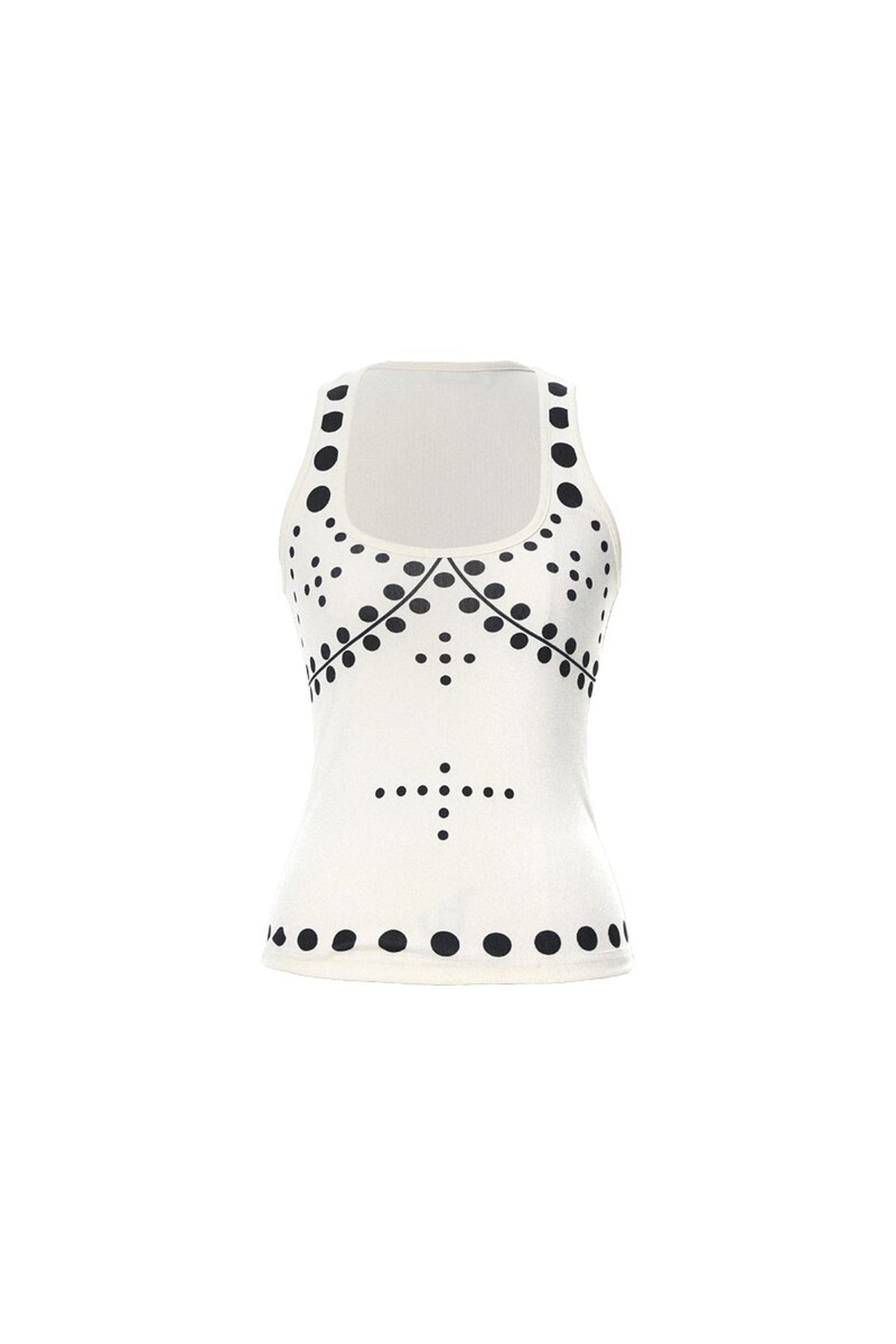 Polka Dot Knit Tank Top
