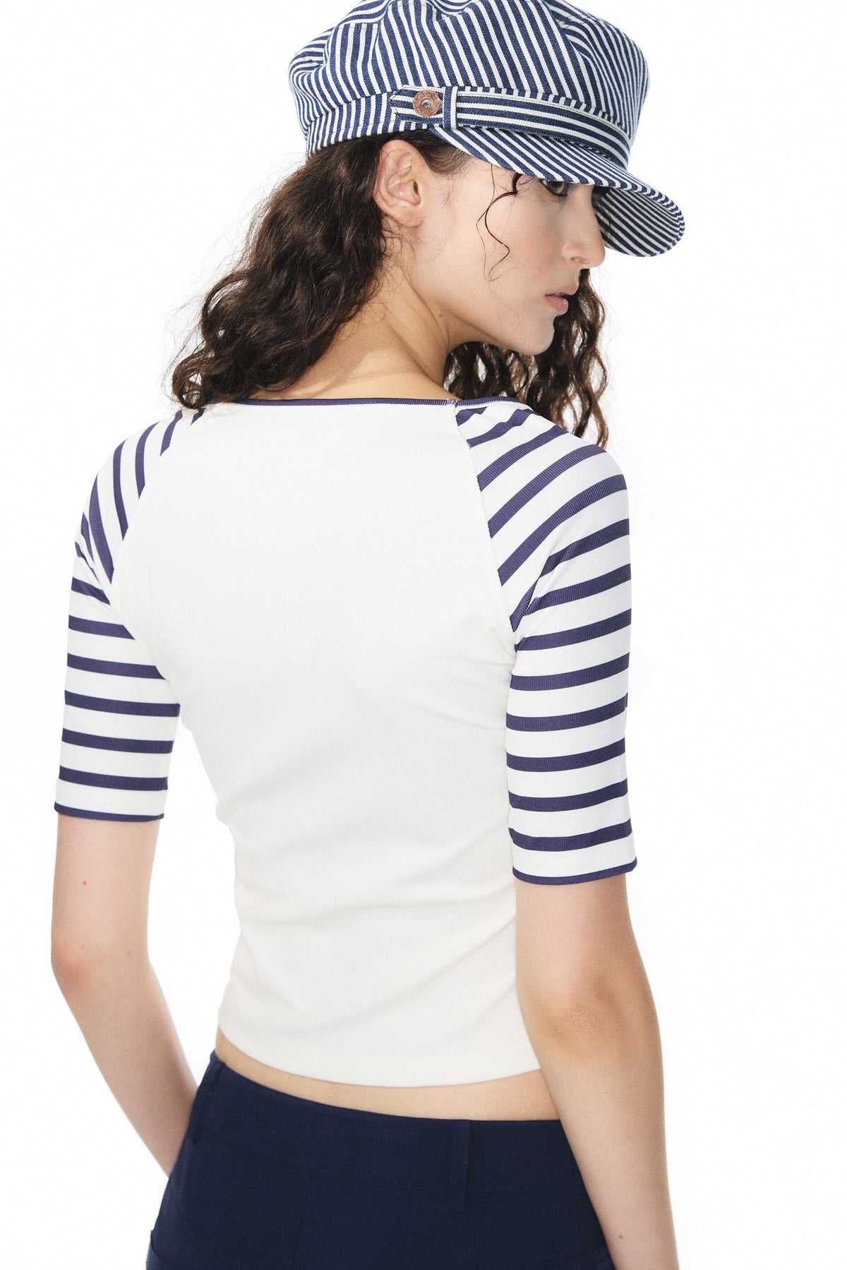 Printed Knit Raglan Top