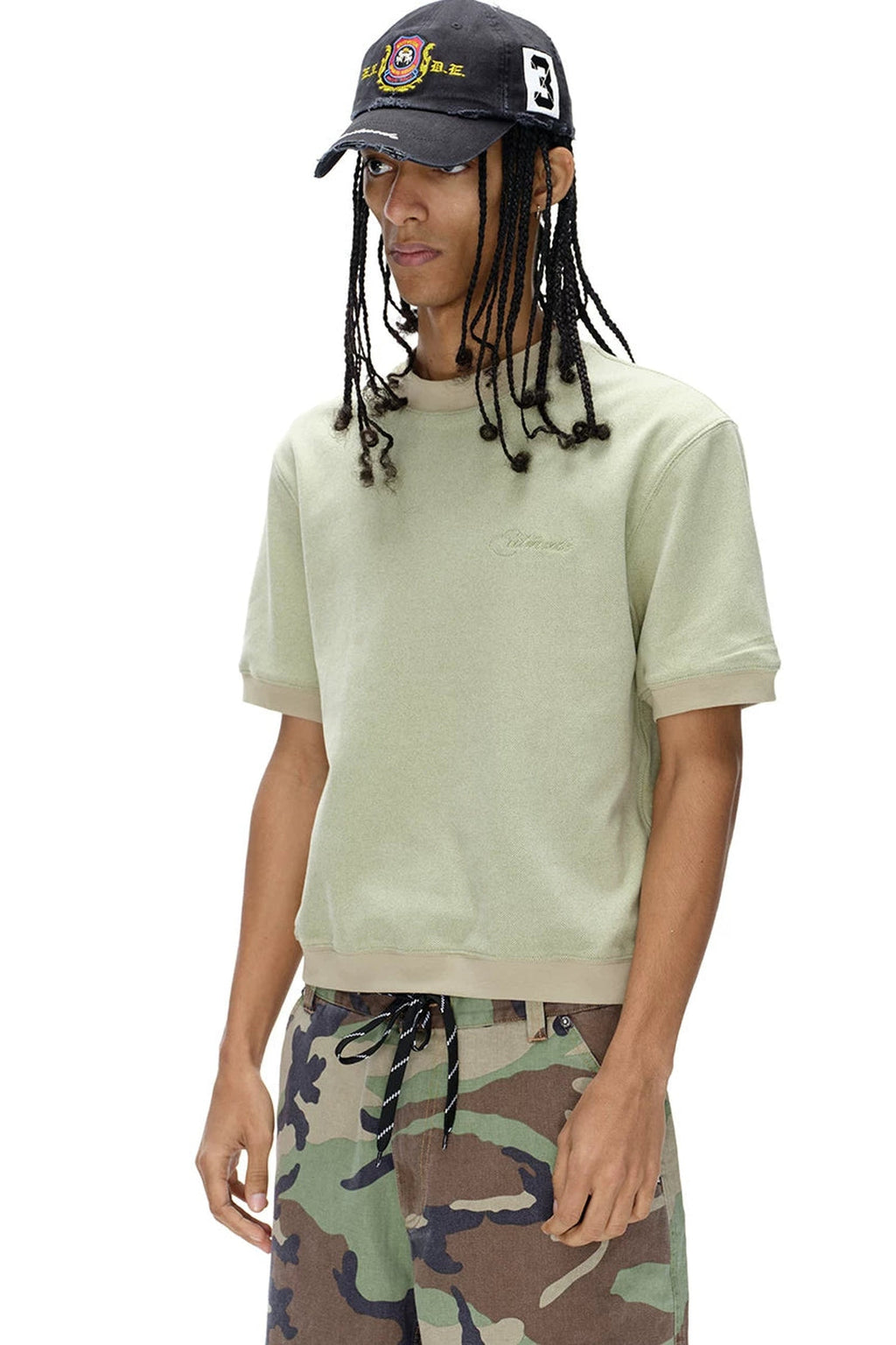 3D Velvet Round Neck T-Shirt