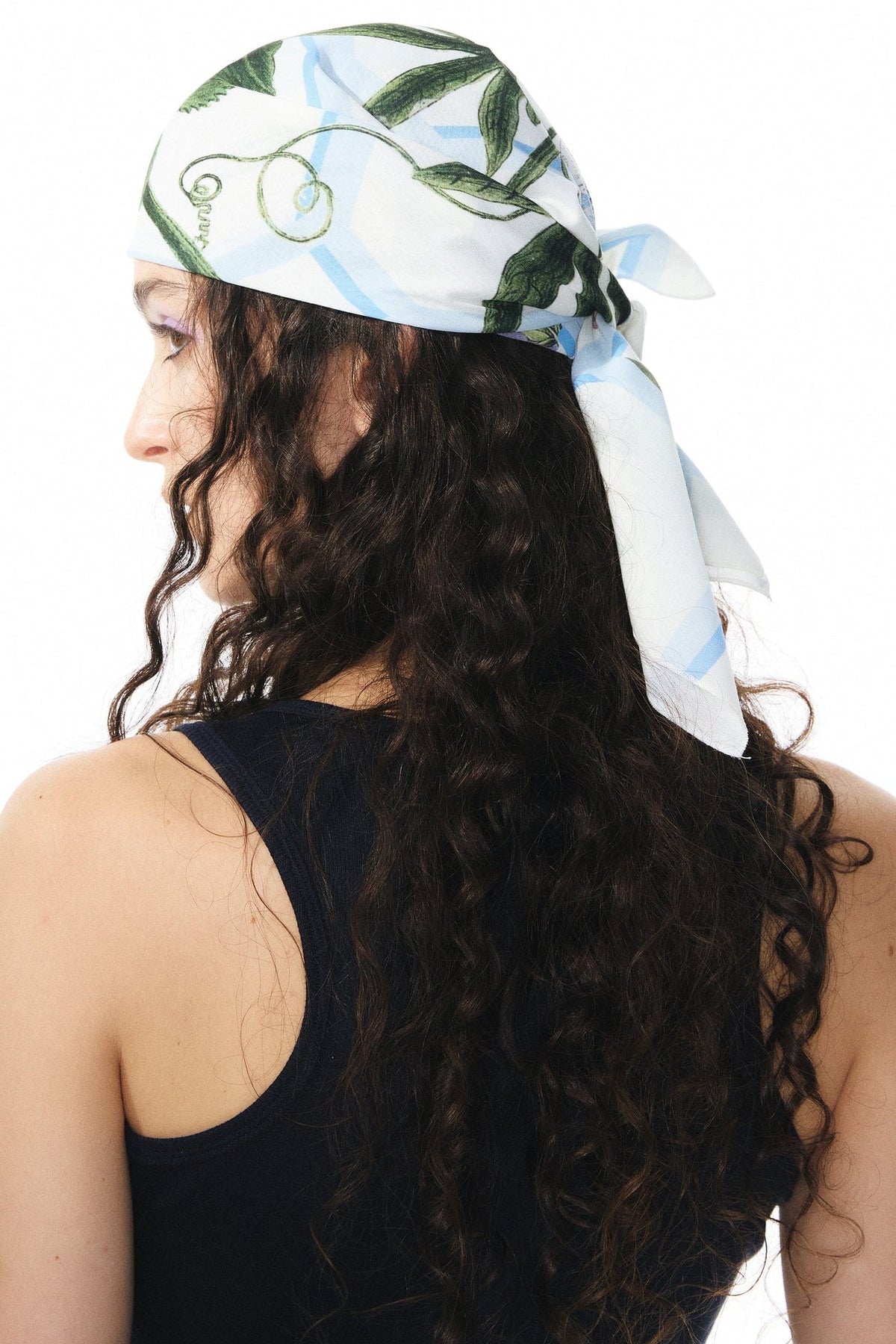 Cotton-Feel Printed Square Scarf