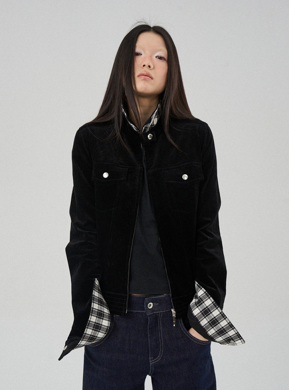Slim Mid-Length Corduroy Jacket