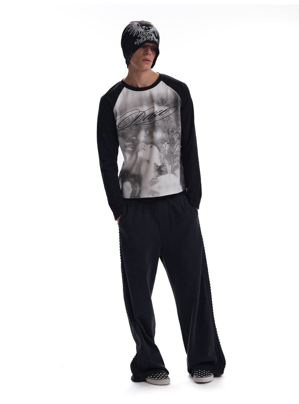 Millennial Portrait Raglan Top