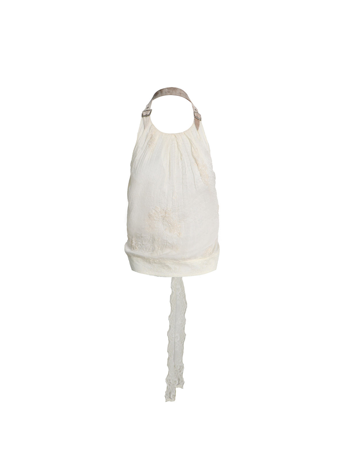Wide Leather Strap Halter Top (3color)