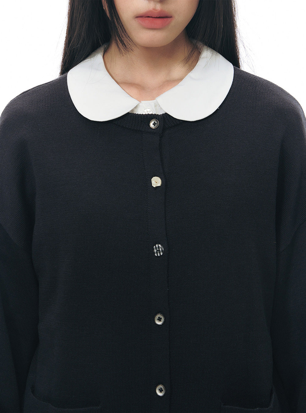 Soft Ribbon Hem Knit Cardigan (2color)