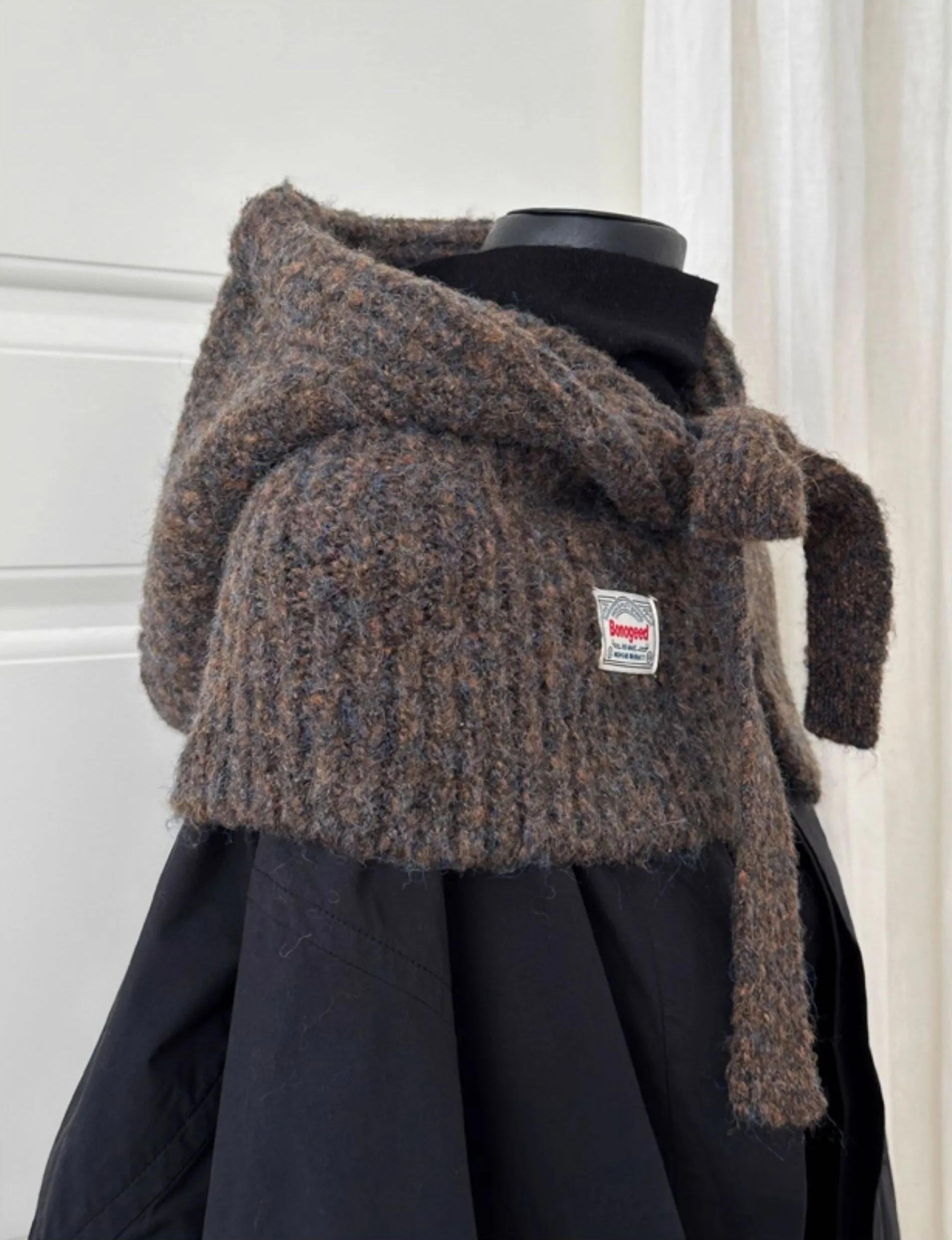 TRIA SELECT |  WINTER KNIT BALACLAVA SCARF HAT【ID:TN00004】