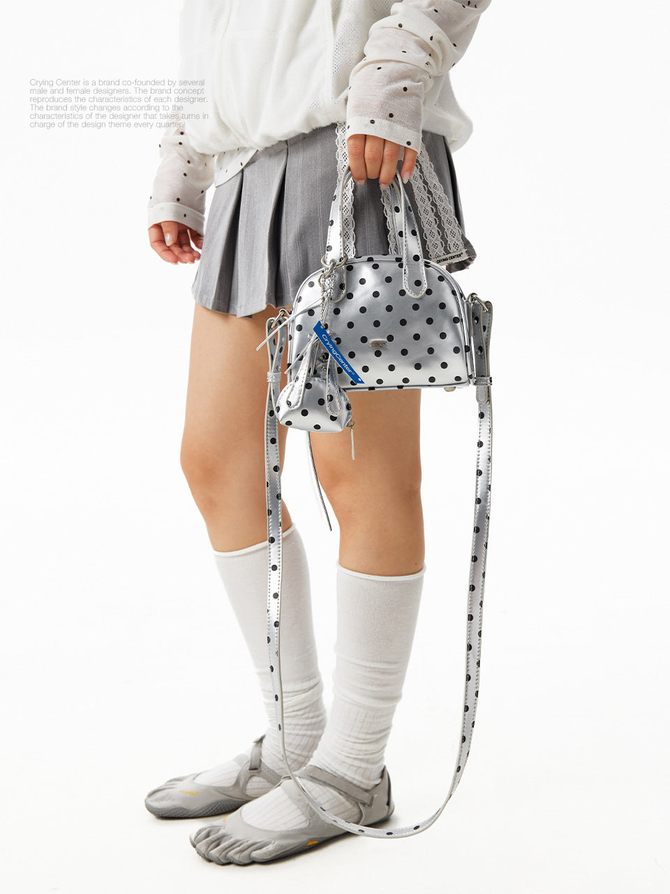 CryingCenter Silver Dot Mini Bag