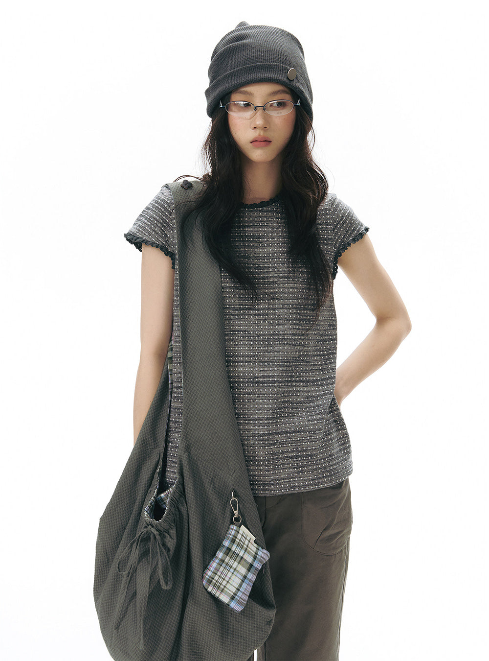 Reversible Patch Shoulder Bag (2color)