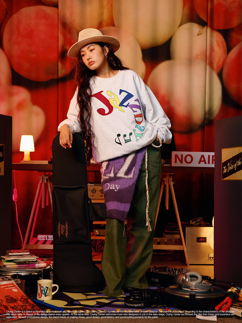 CryingCenter Loose Fit Jazz Sweatshirt