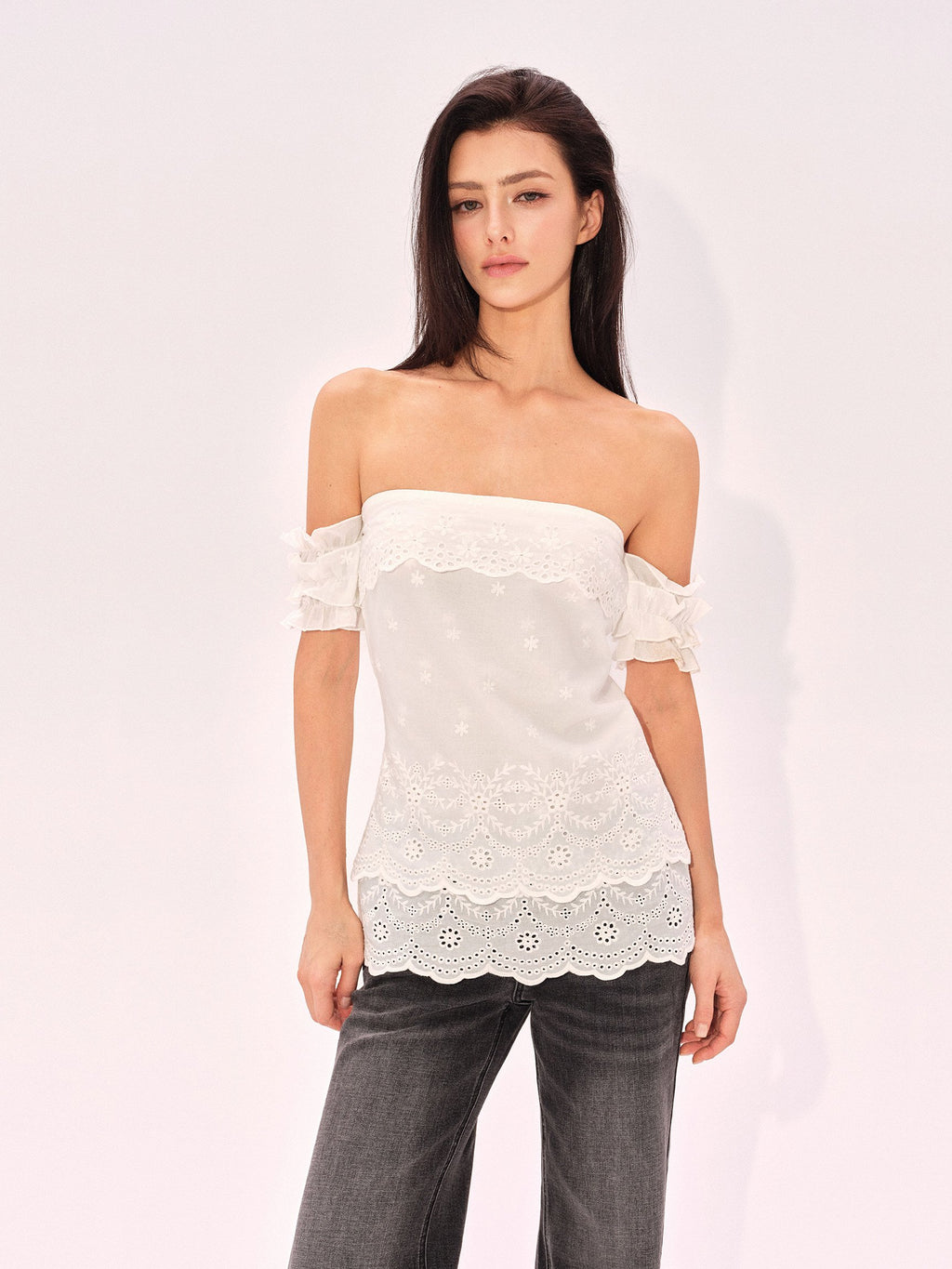Embro Lace Offshoulder Top