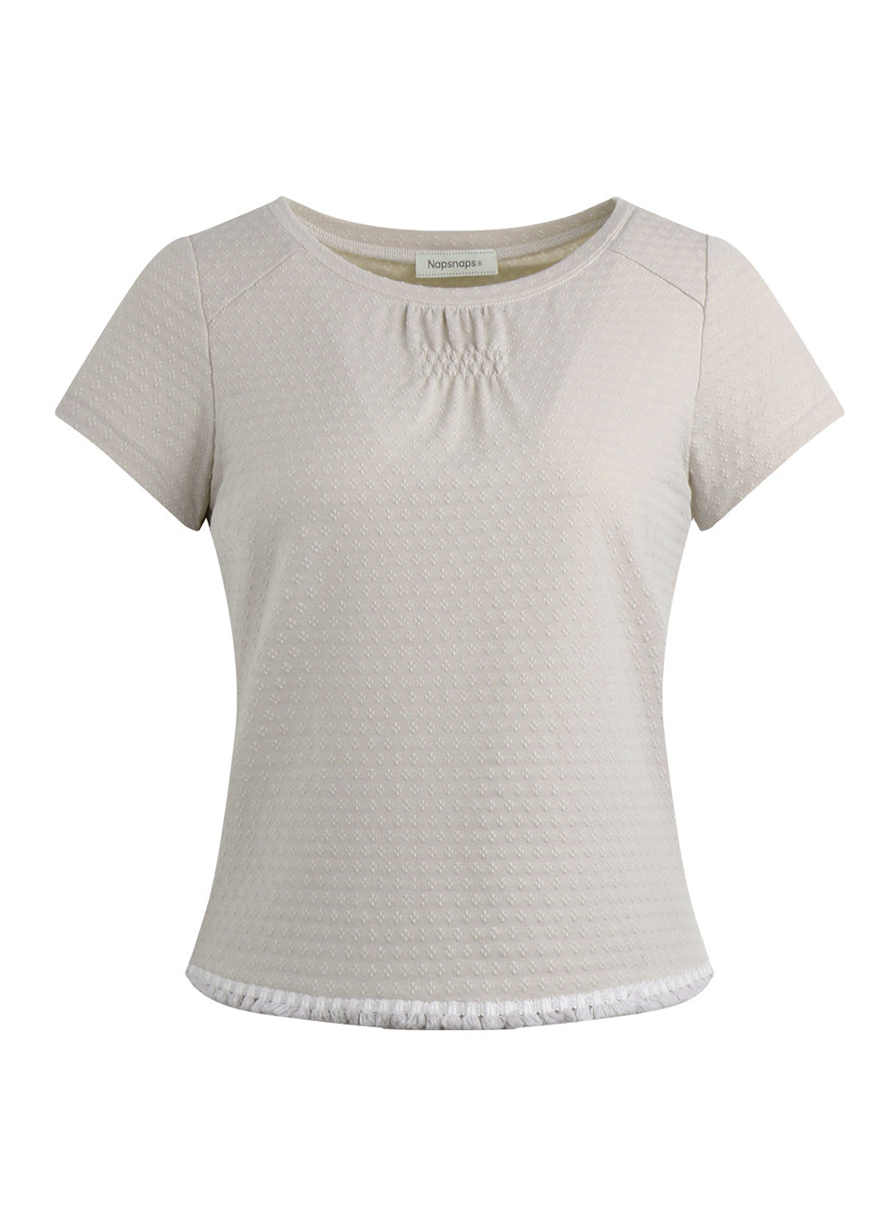 Seam Gathered Neck Top (2color)