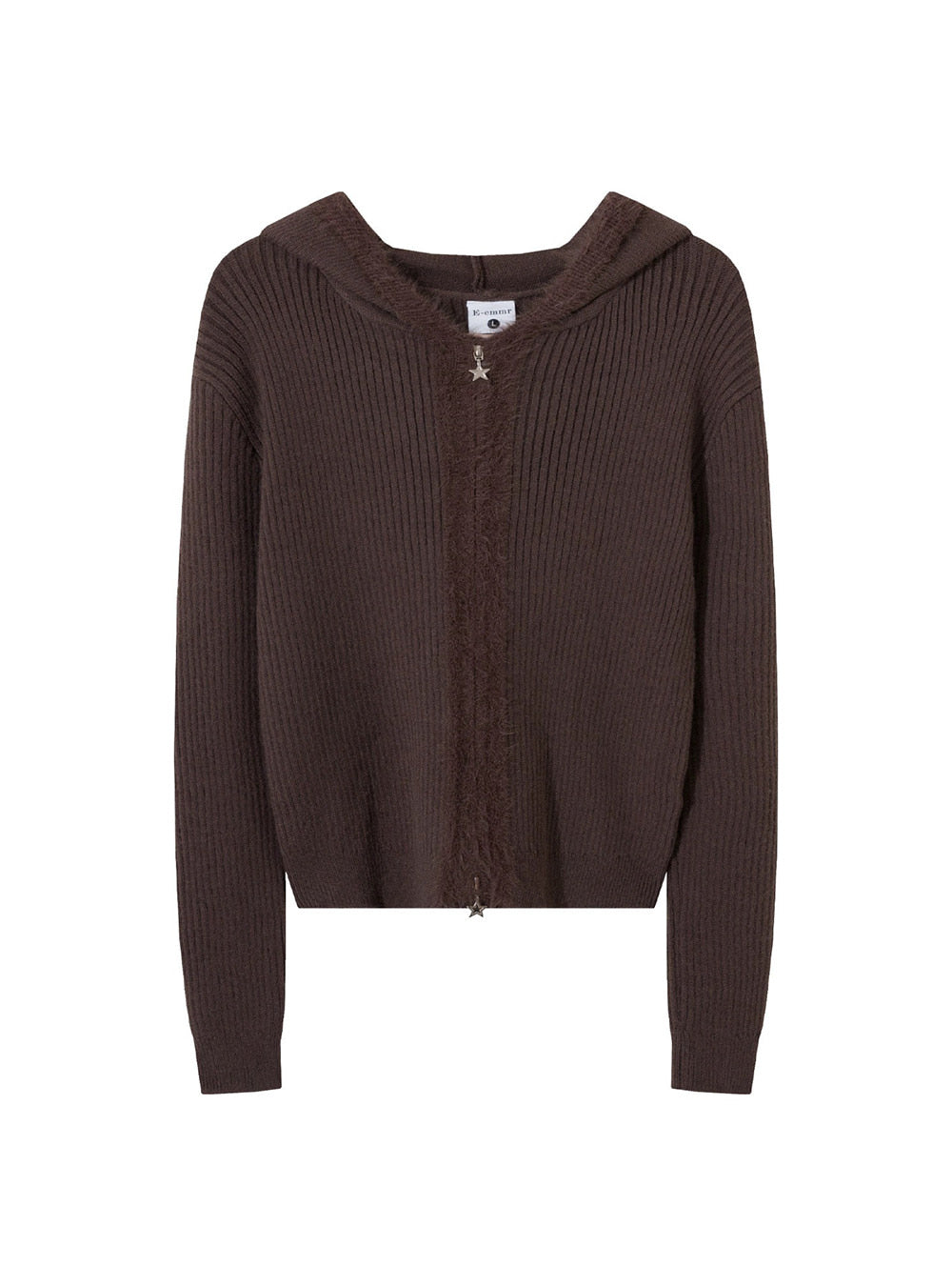 Bear Ear Hooded Knit Cardigan (3color)