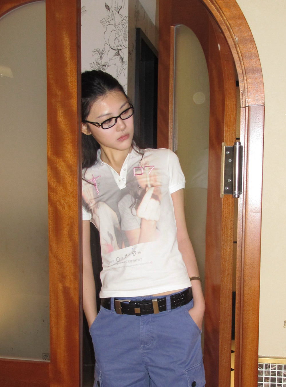 Prayer Muse Blur Polo Top