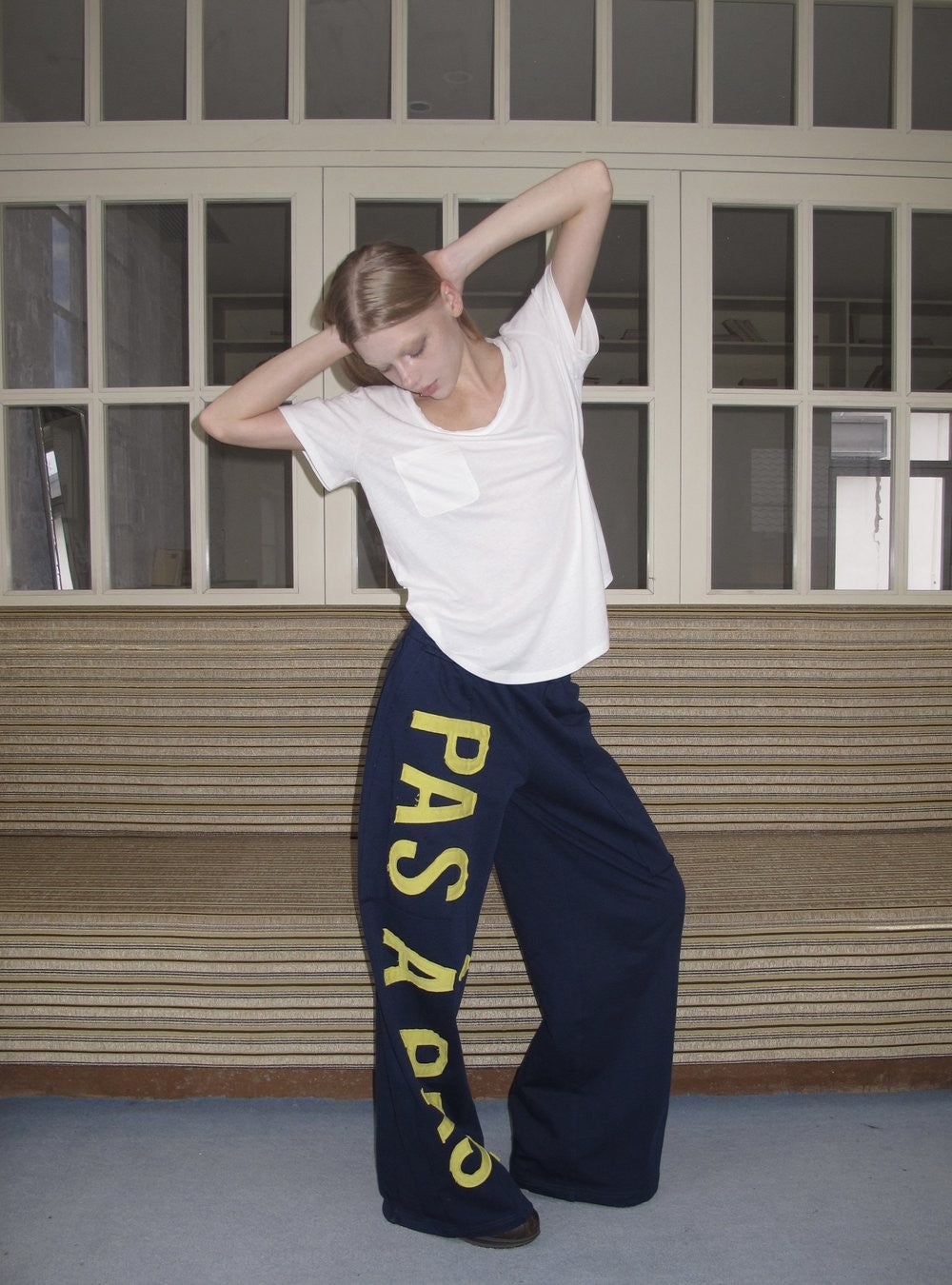 Patchwork Relaxed Cotton Pants
