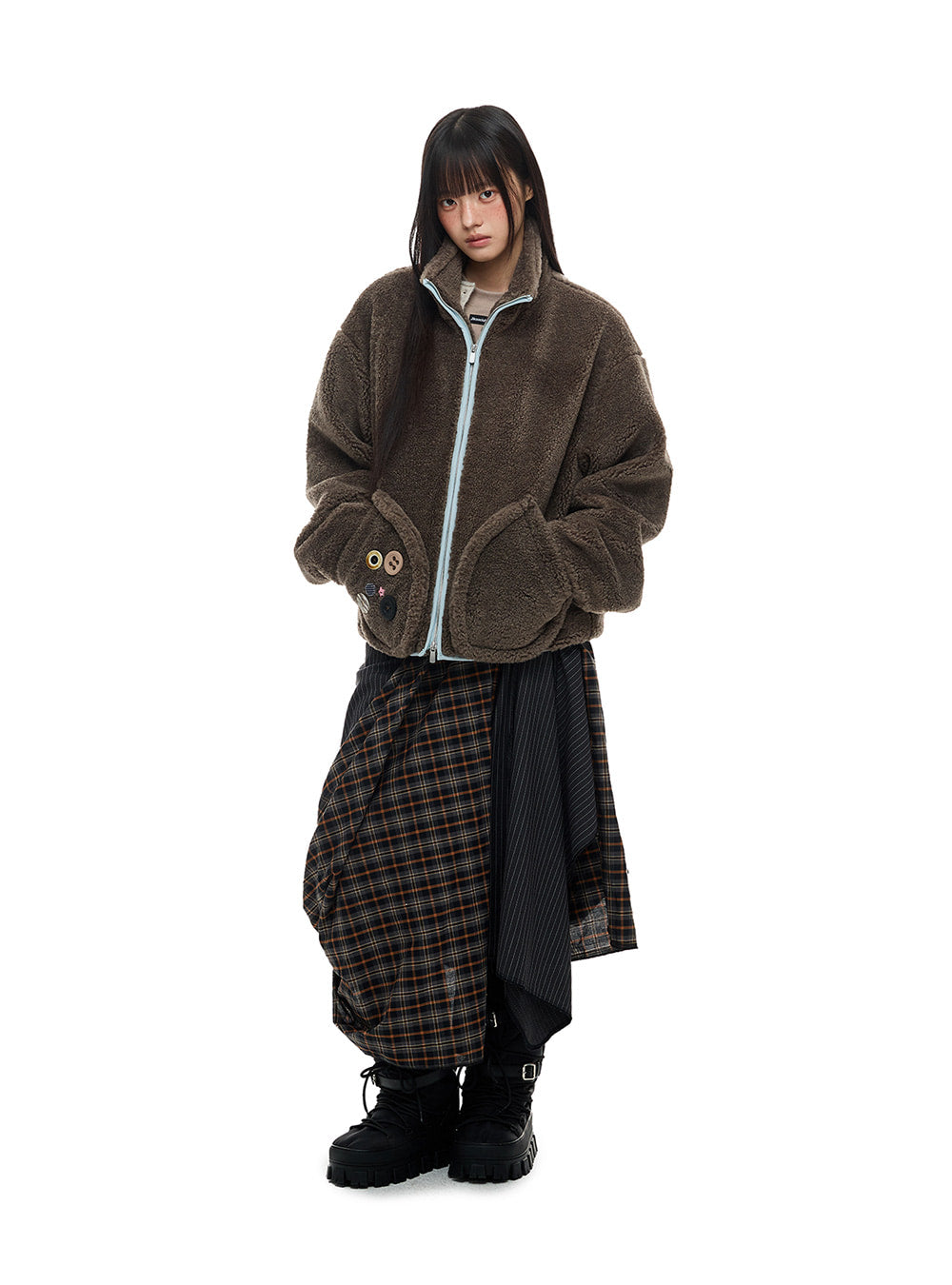 Button Hug Fleece Jacket (2color)