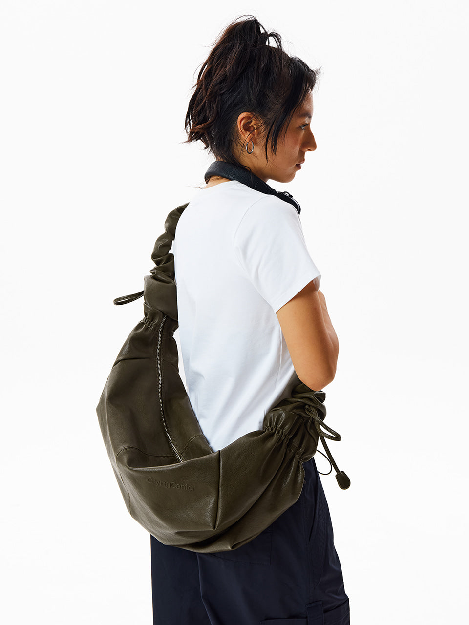 CryingCenter Leather Twist Bag