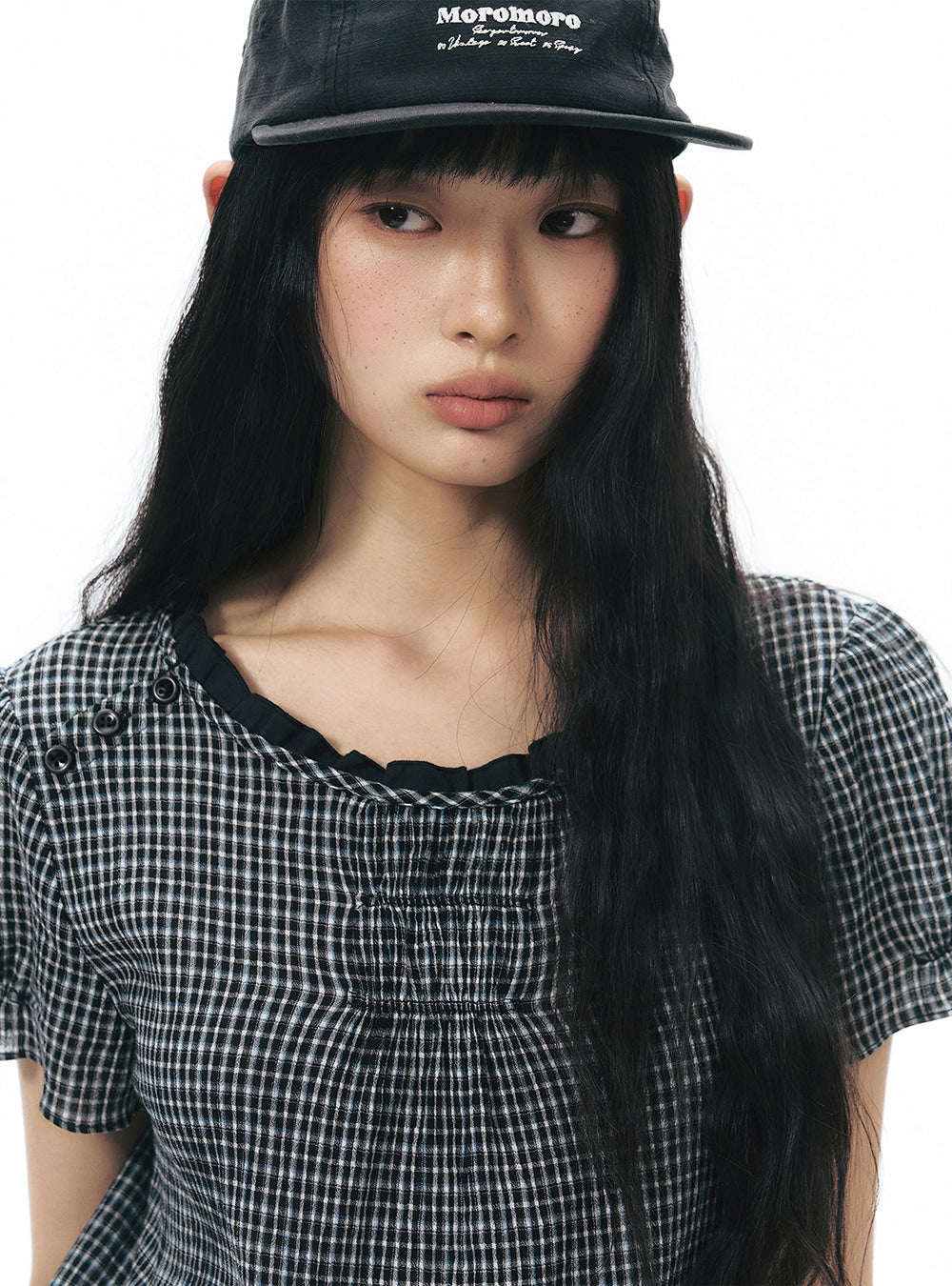 Layered Grid Pocket Top (2color)