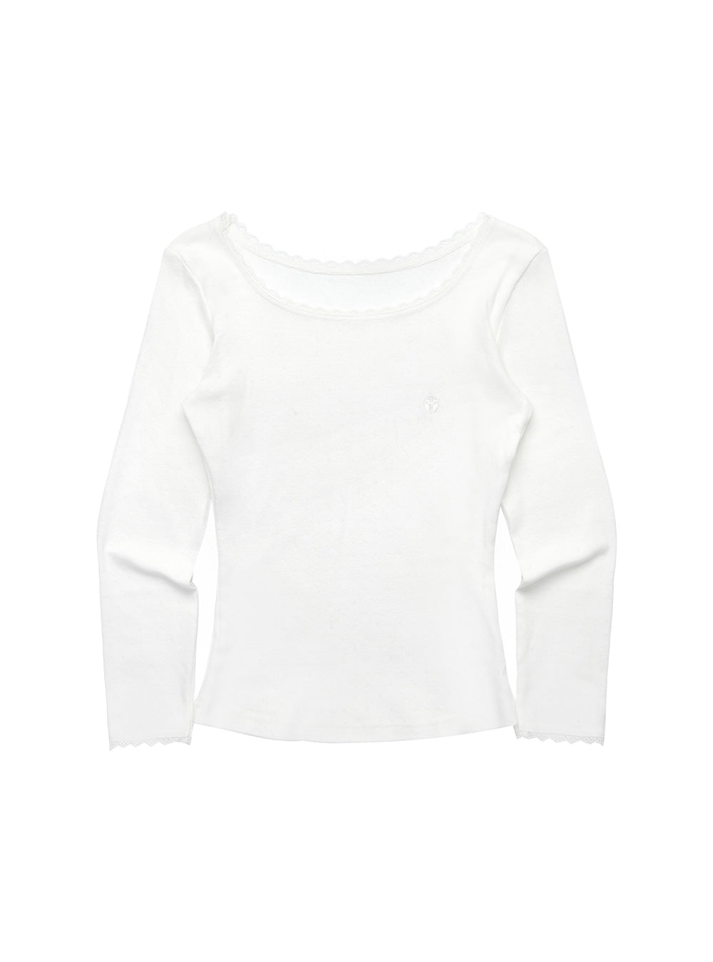 Scallop Trim Cotton Top