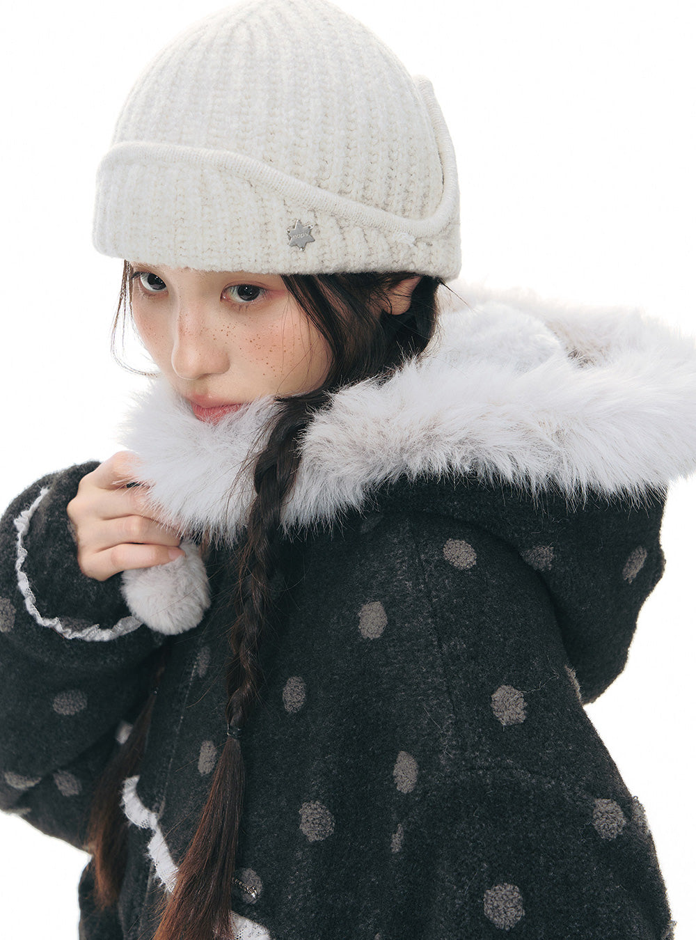 Folded Edge Wool Rib Beanie (3color)