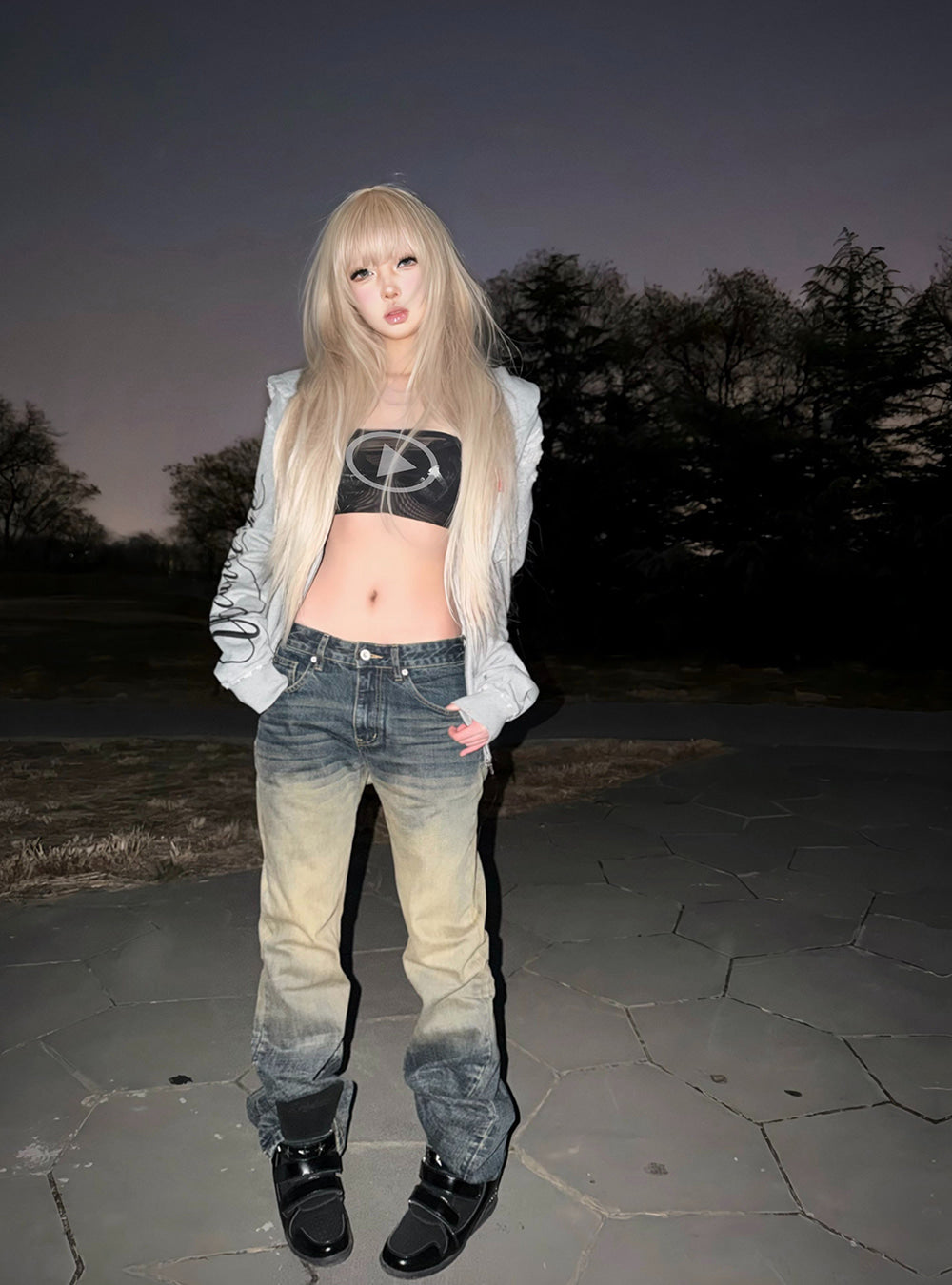 Ash Melt Gradient Denim