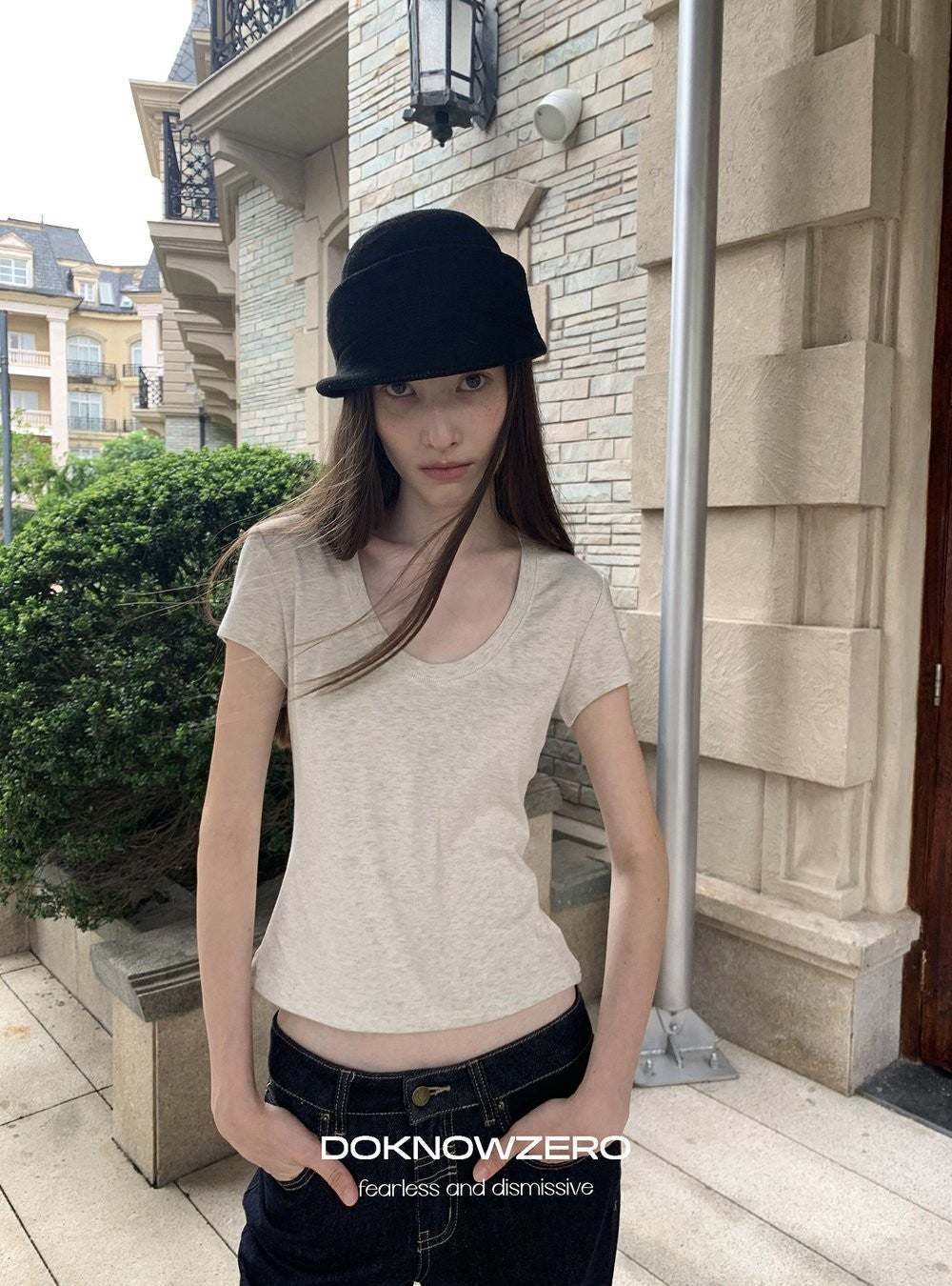 U-Neck Modal Stretch Top (2color)