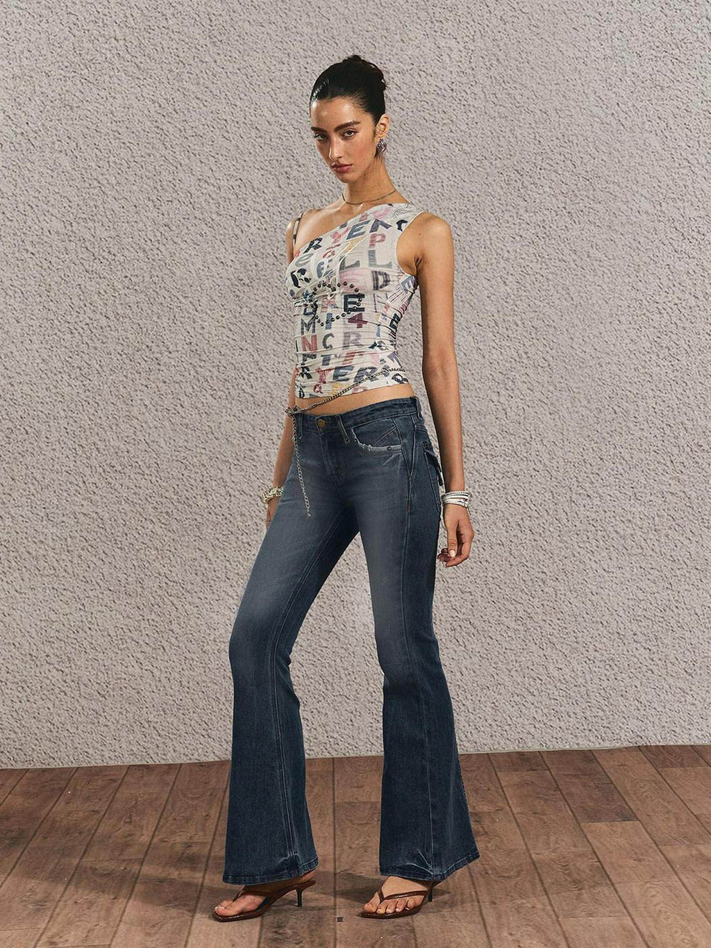 Original Backless Slim Fit Cropped Cotton Women Printed Letter Tank Tops