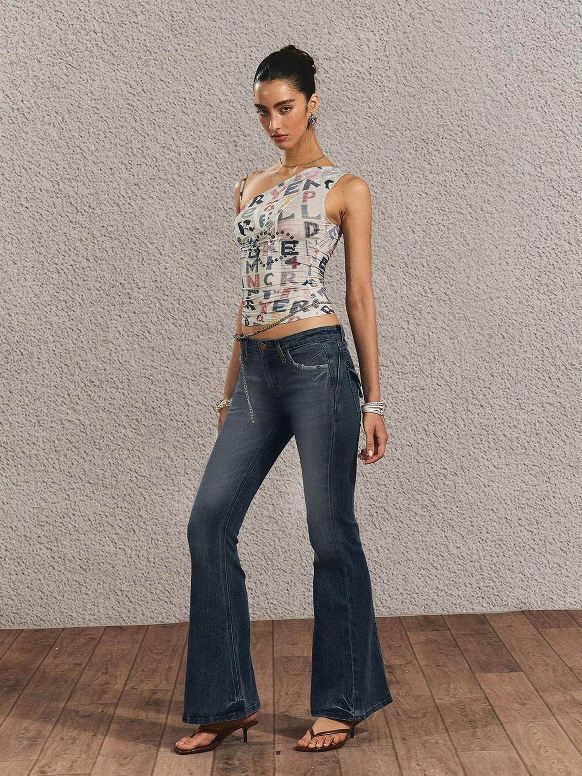 Original Backless Slim Fit Cropped Cotton Women Printed Letter Tank Tops