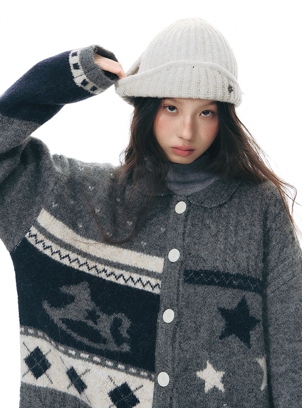 Folded Edge Wool Rib Beanie (3color)