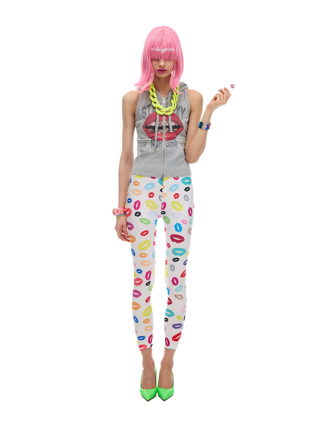 Gloss Bite Zip Hood Tank Top