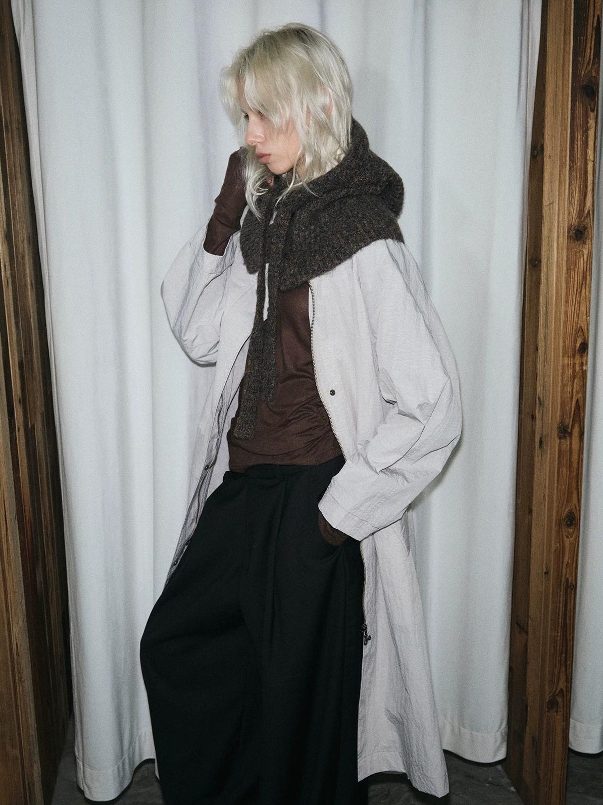 TRIA SELECT | WINTER KNIT BALACLAVA HAT【ID:TN00074】