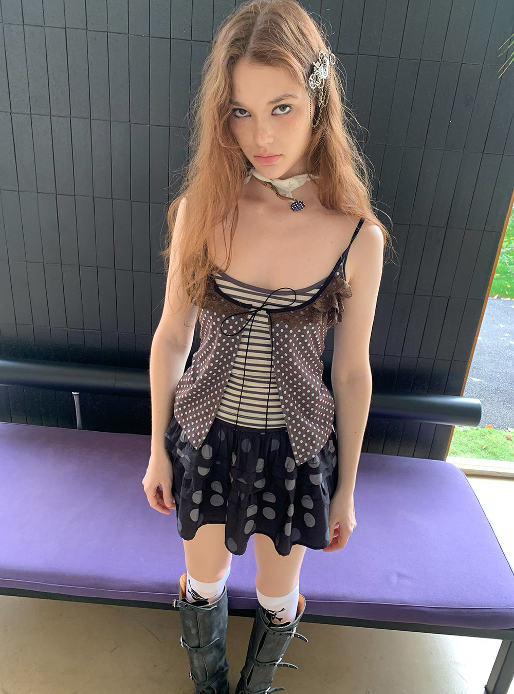 Polka Stripe Camisole Top