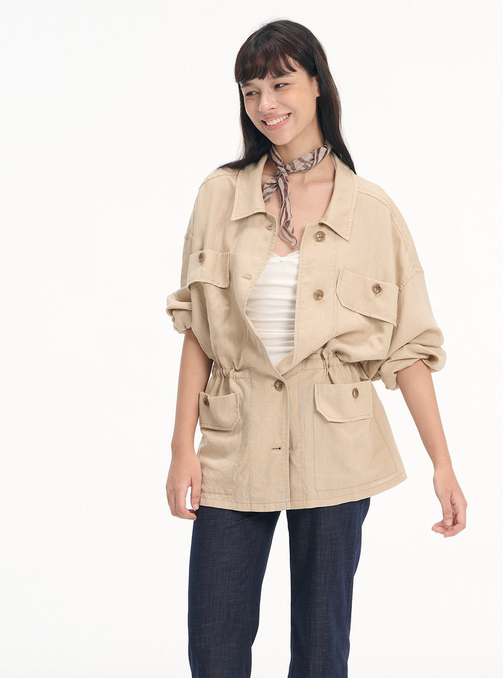 Drawstring Utility Field Jacket