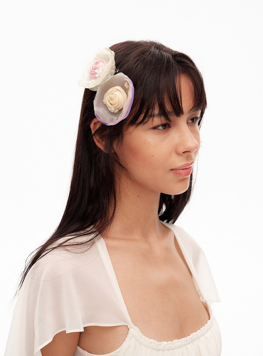 Rose Organza Hair Accessory (3color)
