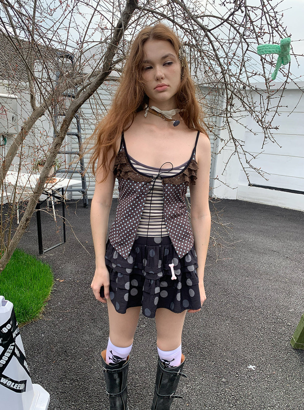 Polka Stripe Camisole Top
