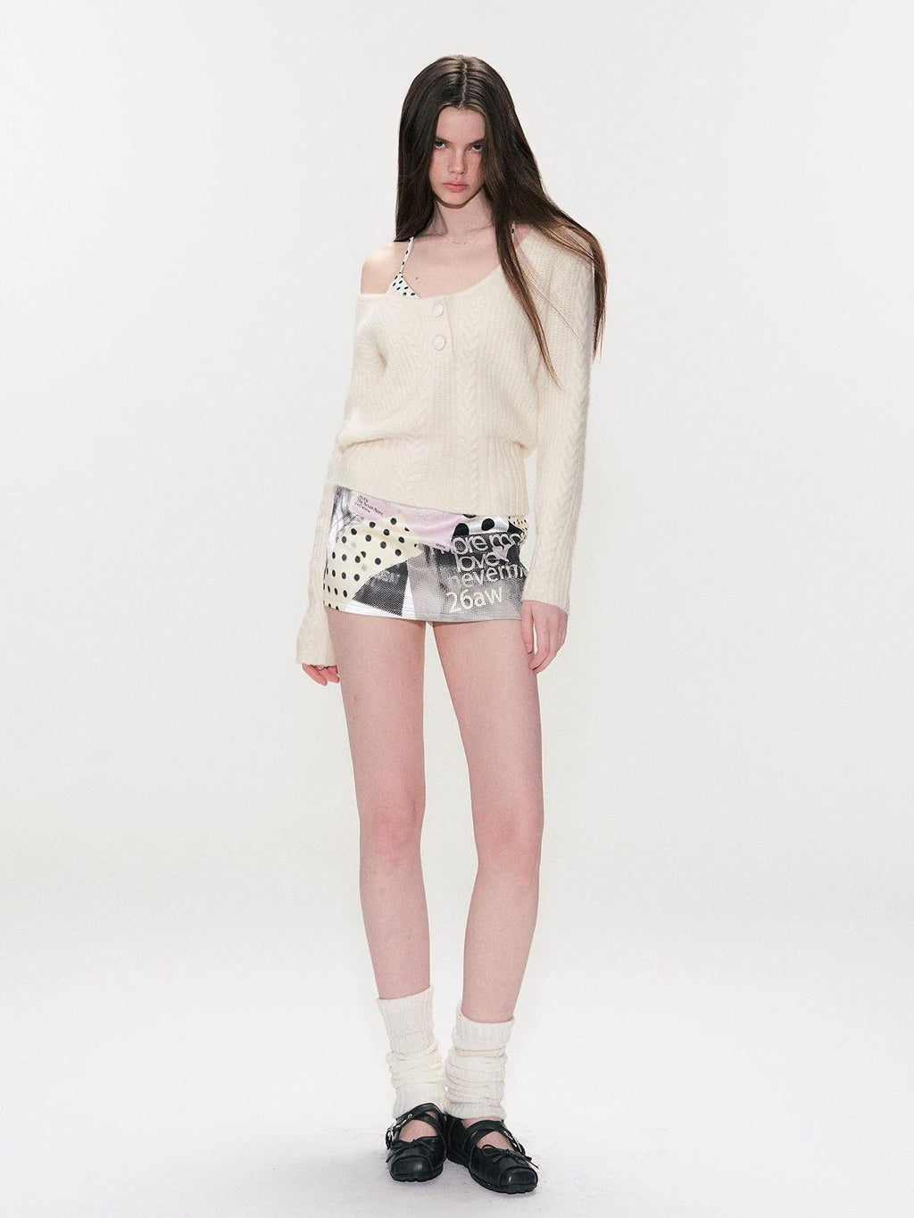 Silk Printed Low Waist Bodycon Slim Fit Women White Print Mini Skirts